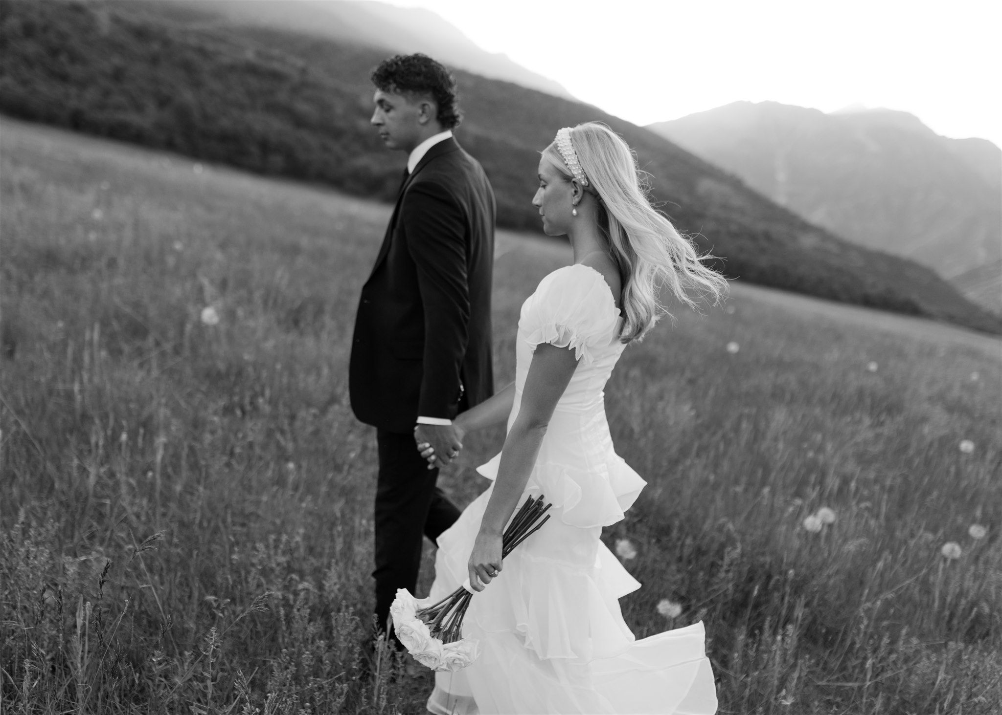 Bride and groom wedding portrait by Cat Cunningham Photography in Utah
